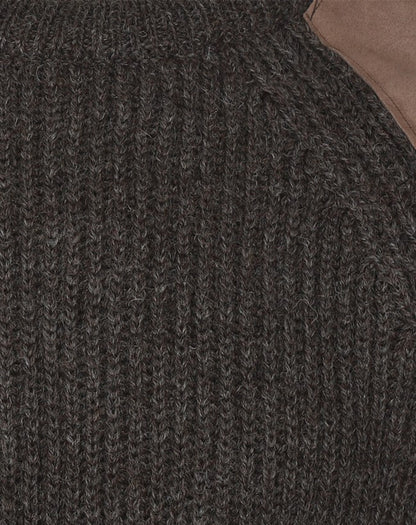 Klassieke trui met suède patches | Swaledale
