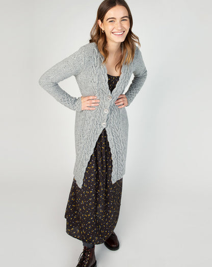 Lang Iers vest met V-Hals | Horseshoe Cable Coat